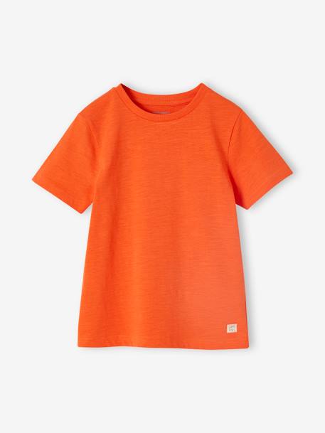 T-shirt Basics personnalisable garçon manches courtes blanc+BLEU+bordeaux+mandarine+marine+sauge+turquoise 20 - vertbaudet enfant 