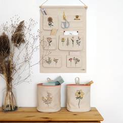 -Panier de rangement - Nattiot - Flora - Set de 2 - 100% coton - Multicolore