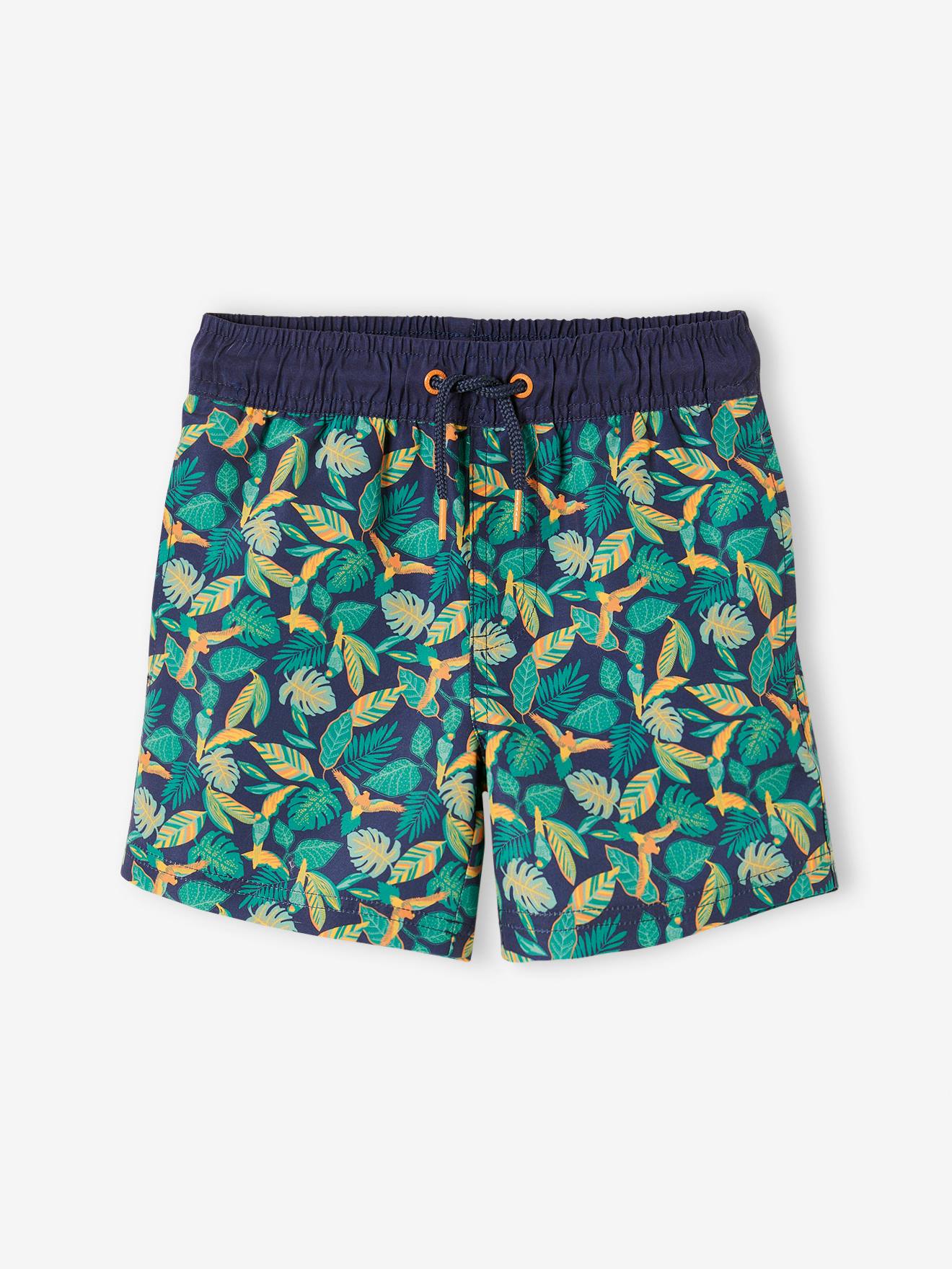 Short de bain imprimé garçon bleu imprimé