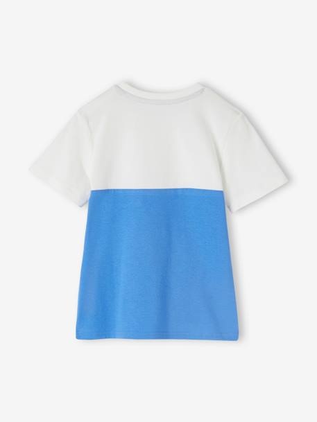 T-shirt coloblock garçon manches courtes ardoise+bleu azur+kaki+orange 7 - vertbaudet enfant 