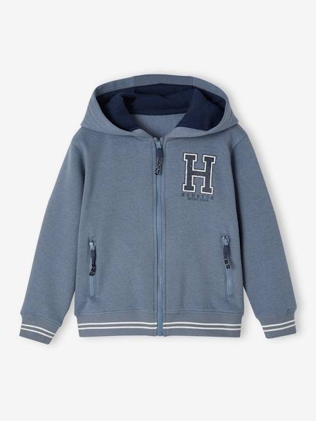Garçon-Vêtements de sport-Sweat garçon zippé à capuche sport 