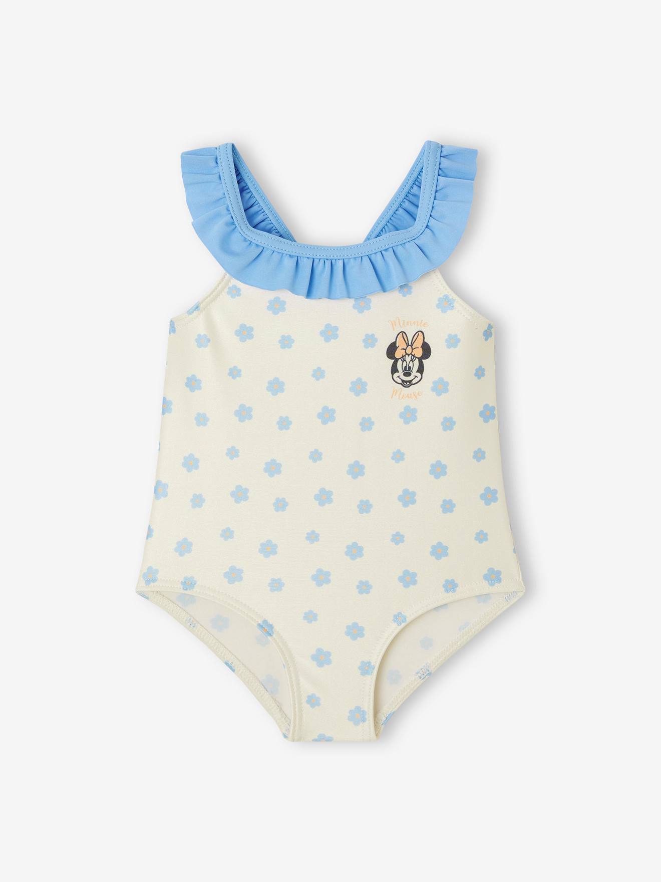 Maillot De Bain 1 Pièce Bébé Fille 68 Cm - Imprimé Floral, Polyester, Avec Coussinets Amovibles