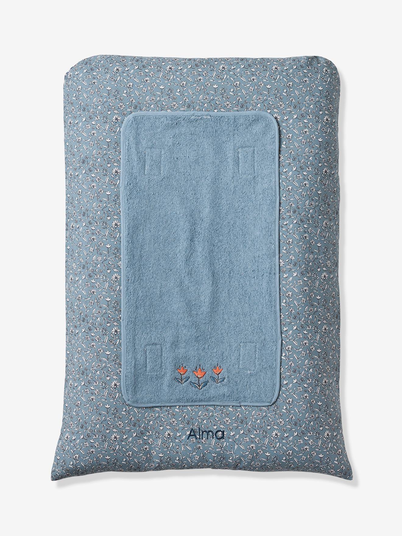 Matelas à langer personnalisable INDIA bleu imprimé