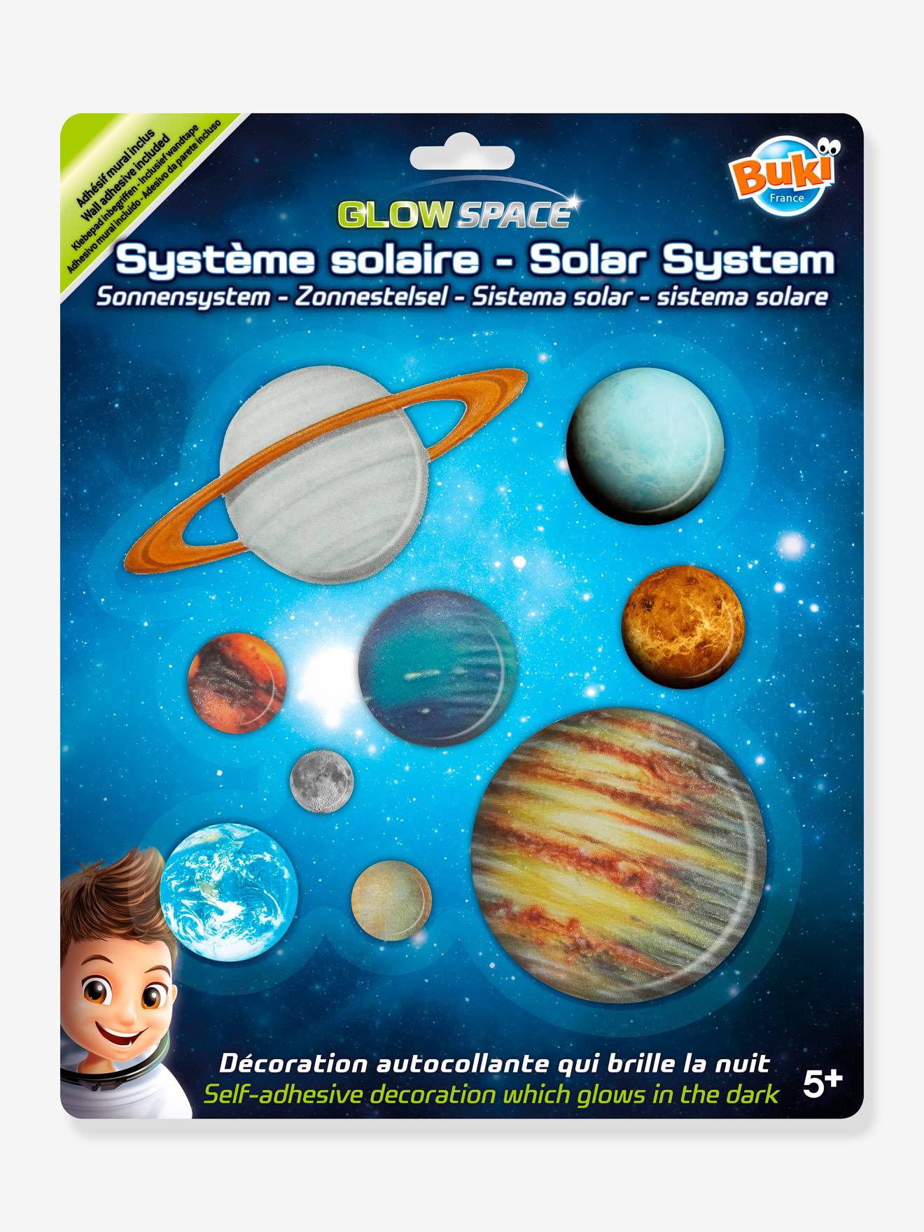 Système Solaire - Planètes Phosphorescentes À Coller - Buki Multicolore