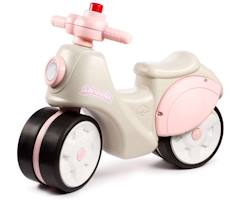 Scooter 1er âge Strada avec klaxon manuel et roues silencieuses - Crème et Rose - FALK - Dès 12 mois - 100% Fabriqué en France  - vertbaudet enfant
