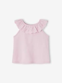 T-shirt sans manches à volant en broderie anglaise bébé  - vertbaudet enfant