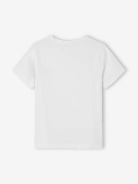 T-shirt uni Basics garçon manches courtes blanc 3 - vertbaudet enfant 