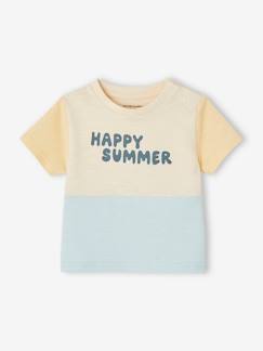 -Tee-shirt colorblock bébé "Happy summer"