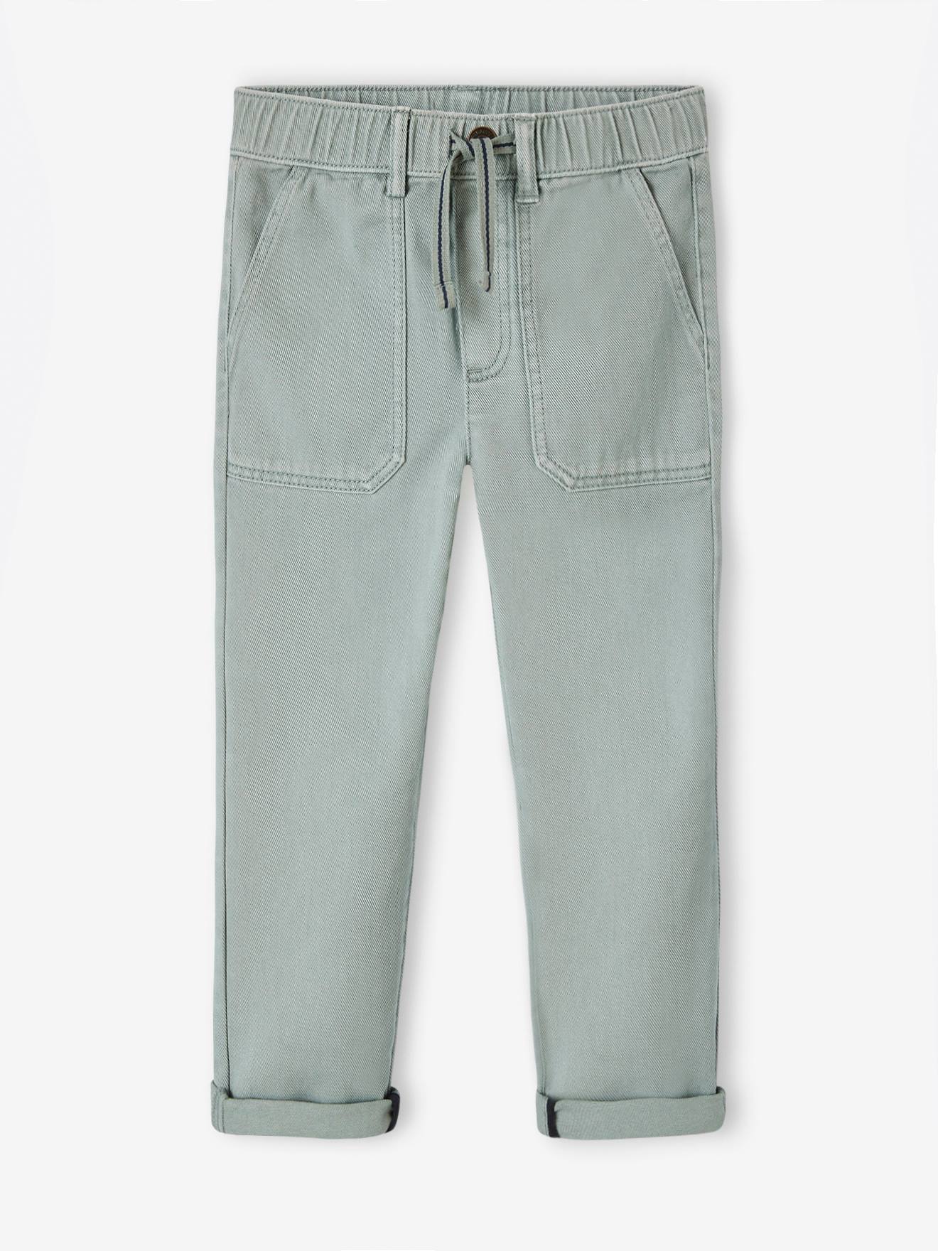 Pantalon worker facile à enfiler garçon bleu grisé