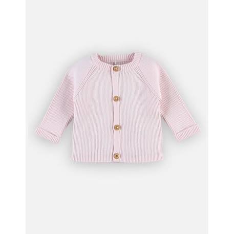 Cardigan en tricot boutonné BLANC+BLEU+ROSE 11 - vertbaudet enfant 