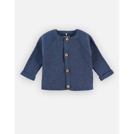 Cardigan en tricot boutonné BLANC+BLEU+ROSE 6 - vertbaudet enfant 