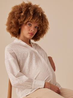 Vêtements de grossesse-Allaitement-Chemise grossesse en broderie anglaise
