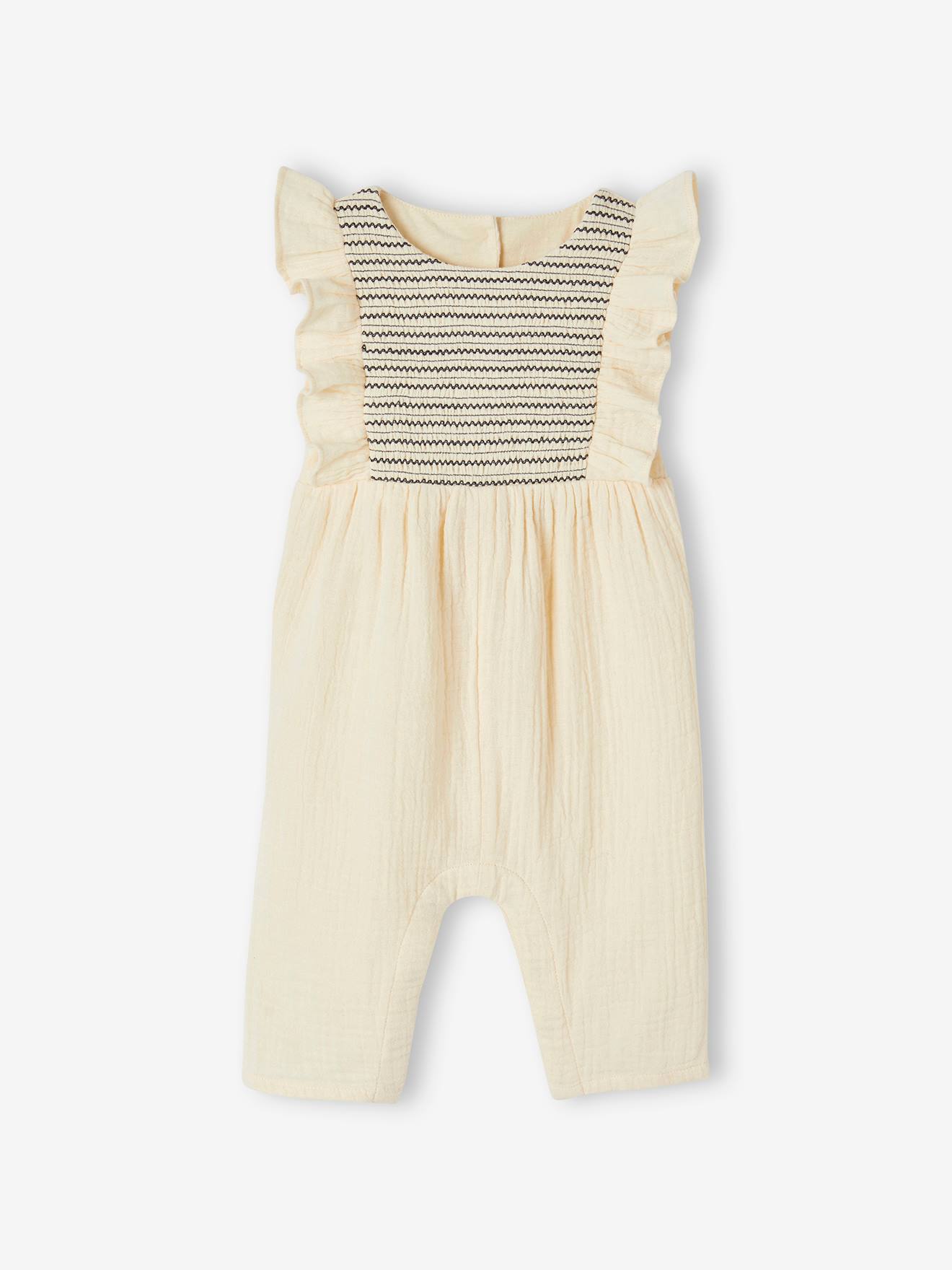 Salopette Bébé En Molleton Hygge Vertbaudet - Bretelles Ajustables, Poches, Pressions Entrejambe - 100% Coton, Confort Et Style - 10