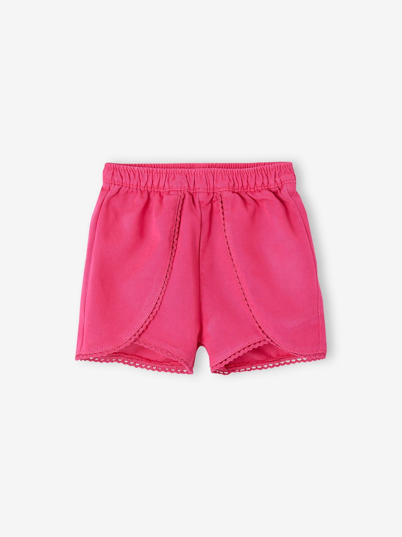 Short à pans bébé fuchsia