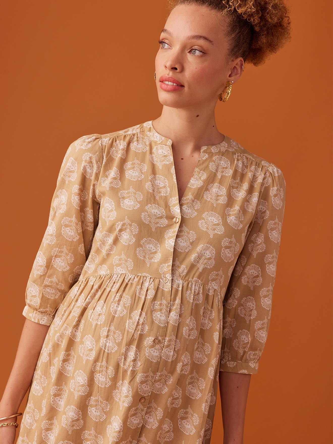 Robe longue boutonnee esprit boheme ENVIE DE FRAISE jaune Envie de Fraise