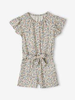 -Combi-short imprimé fleurs fille