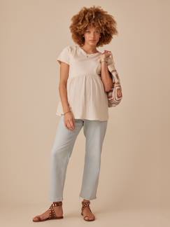 Tee-shirt grossesse bi- matière  - vertbaudet enfant