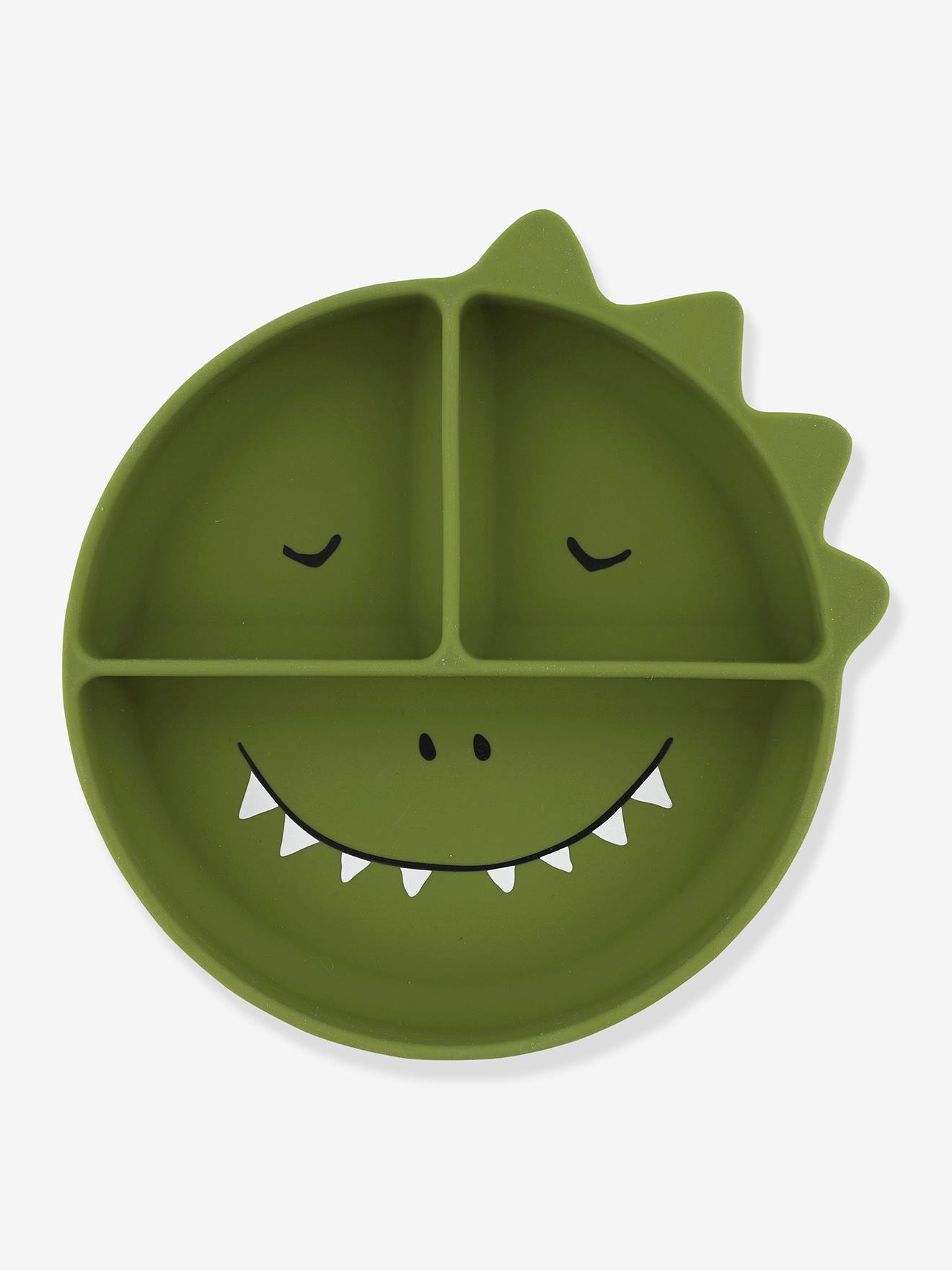 Assiette en silicone avec compartiments Animal mr dino