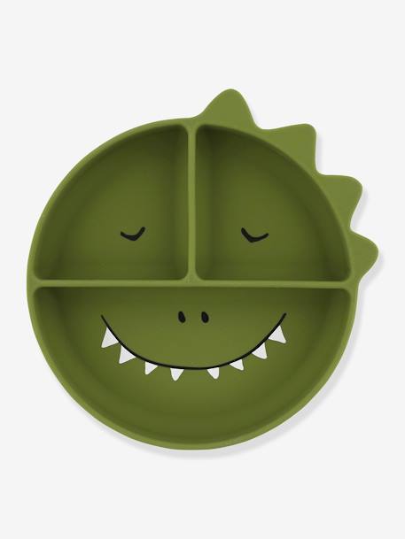 Assiette en silicone avec compartiments Animal mauve+Mr Dino+Mr Fox+Mr Lion+Mrs Cat 2 - vertbaudet enfant 