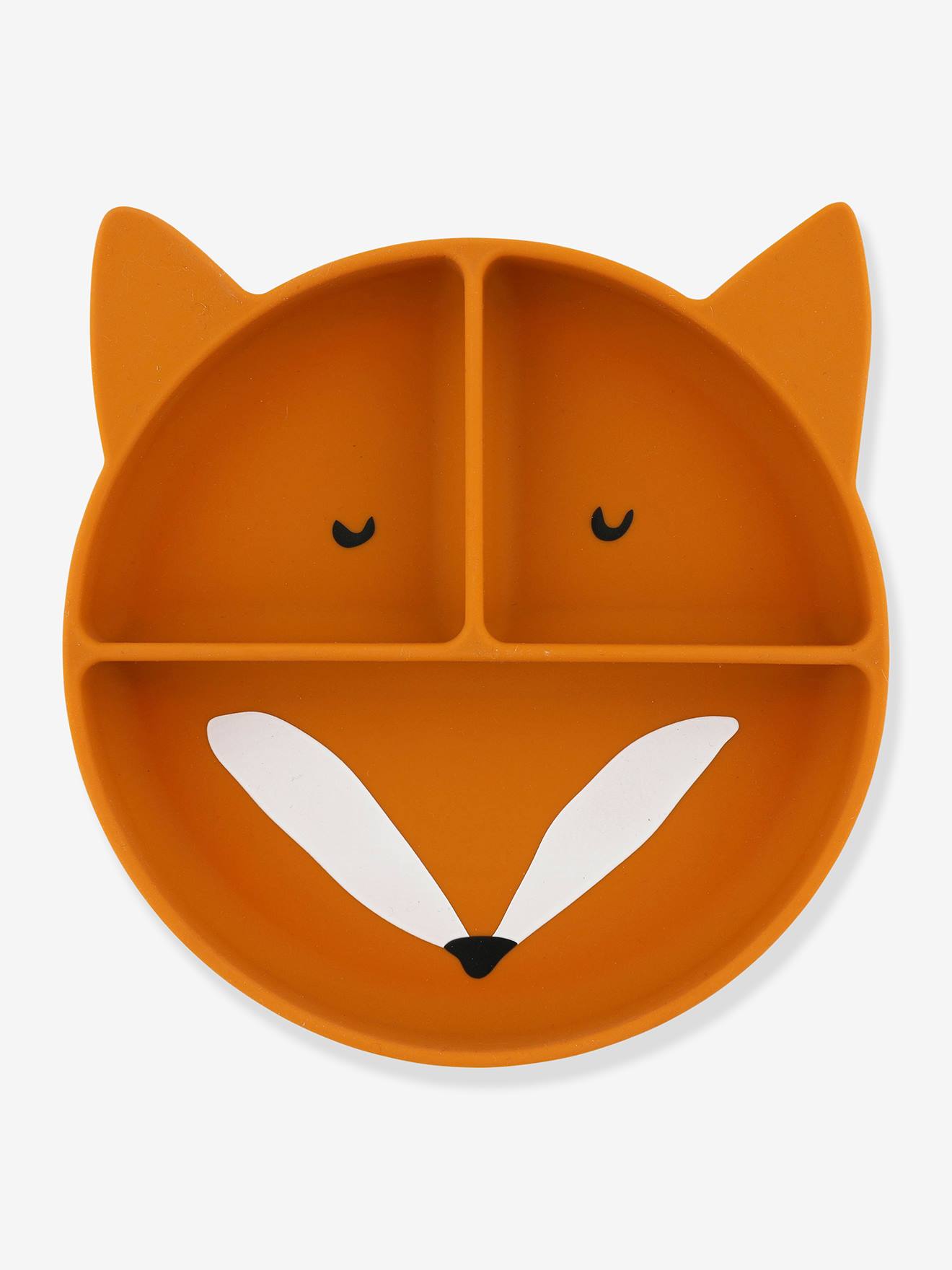 Assiette en silicone avec compartiments Animal mr fox