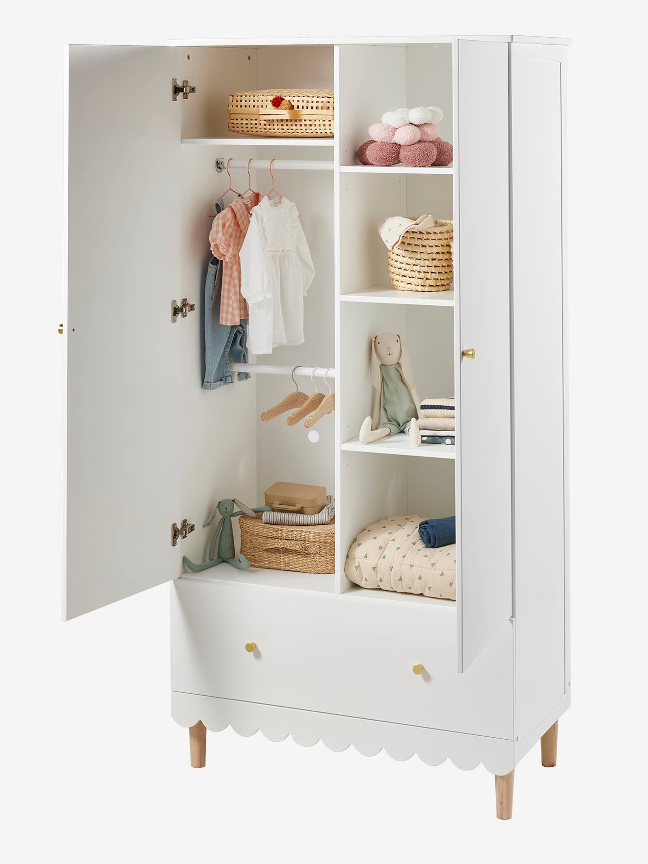 Armoire 2 portes LIGNE FESTON blanc (Vertbaudet) - Image 3