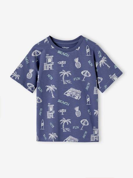 Garçon-Tee-shirt motifs graphiques vacances garçon