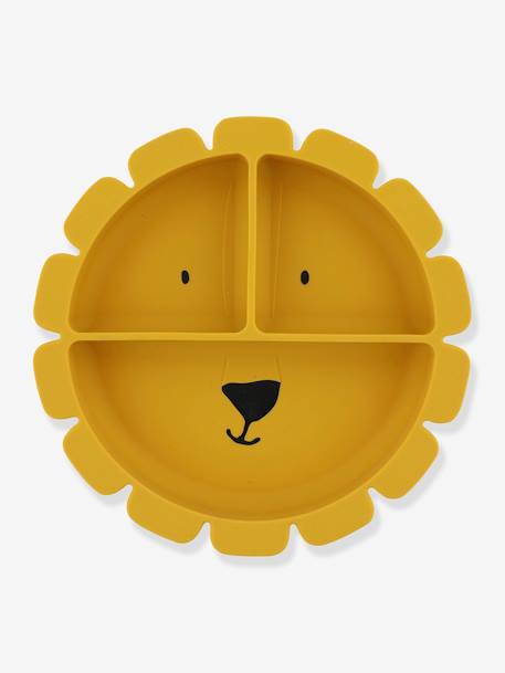 Trixie - Assiette silicone avec ventouse et compartiments - Mr Lion - Jaune