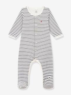 Bébé-Pyjama, surpyjama-Bodypyjama à rayures en coton bébé PETIT BATEAU