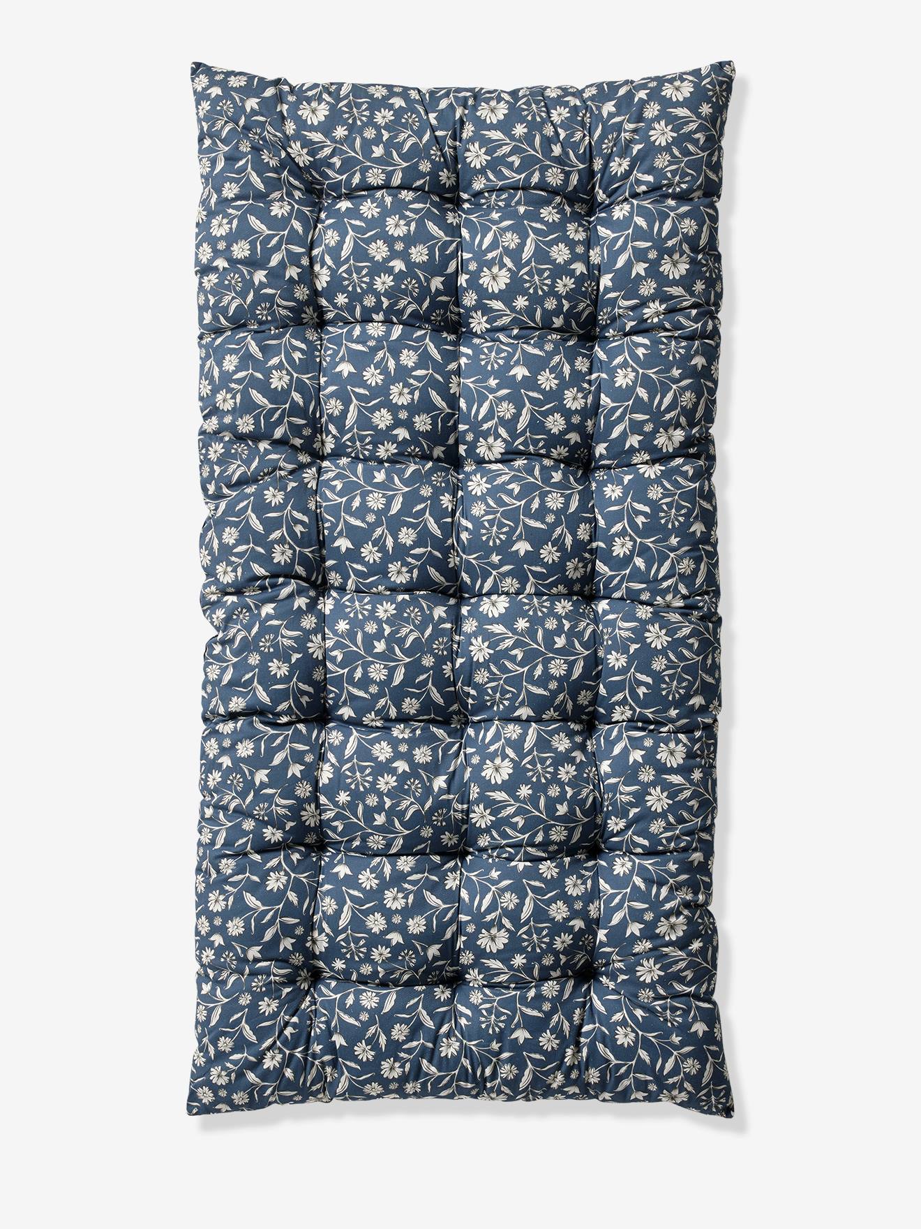 Matelas de sol fleurs INDIA bleu imprimé