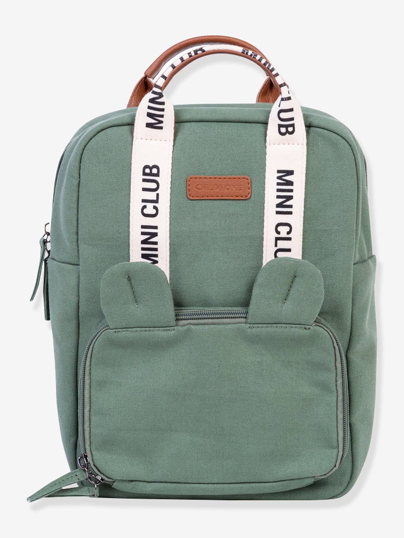 Sac à dos CHILDHOME Mini Club en toile vert