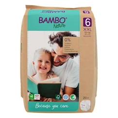 Couches écologiques BAMBO NATURE - Taille 2 - 20 couches - Blanc  - vertbaudet enfant
