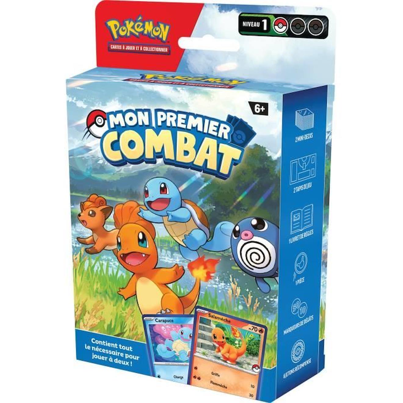 Carte À Collectionner - Asmodee - Pokémon : Mon Premier Combat - Mixte - 6 Ans - 2 Blocs De 17 Carte