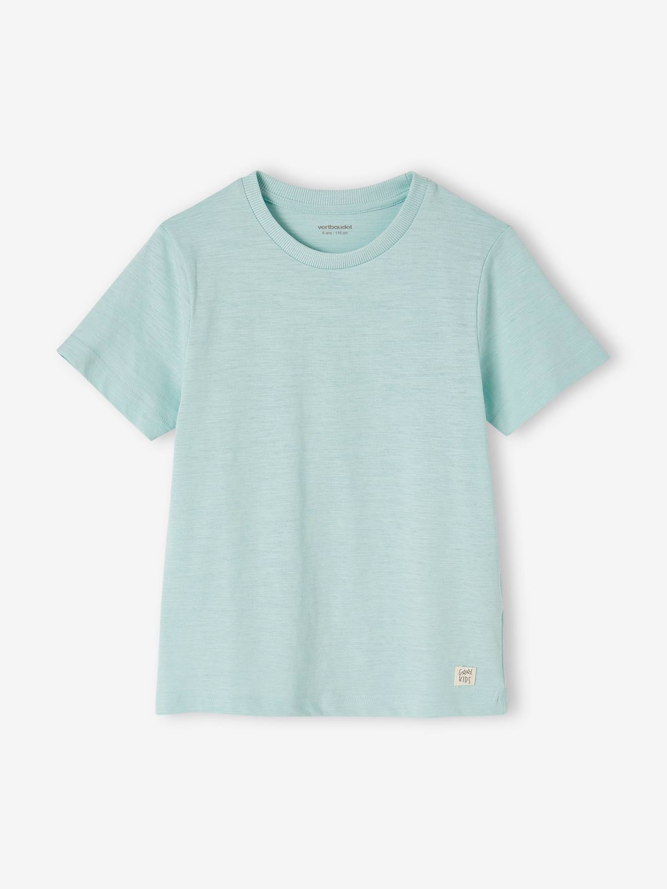 T-shirt Basics personnalisable garçon manches courtes turquoise