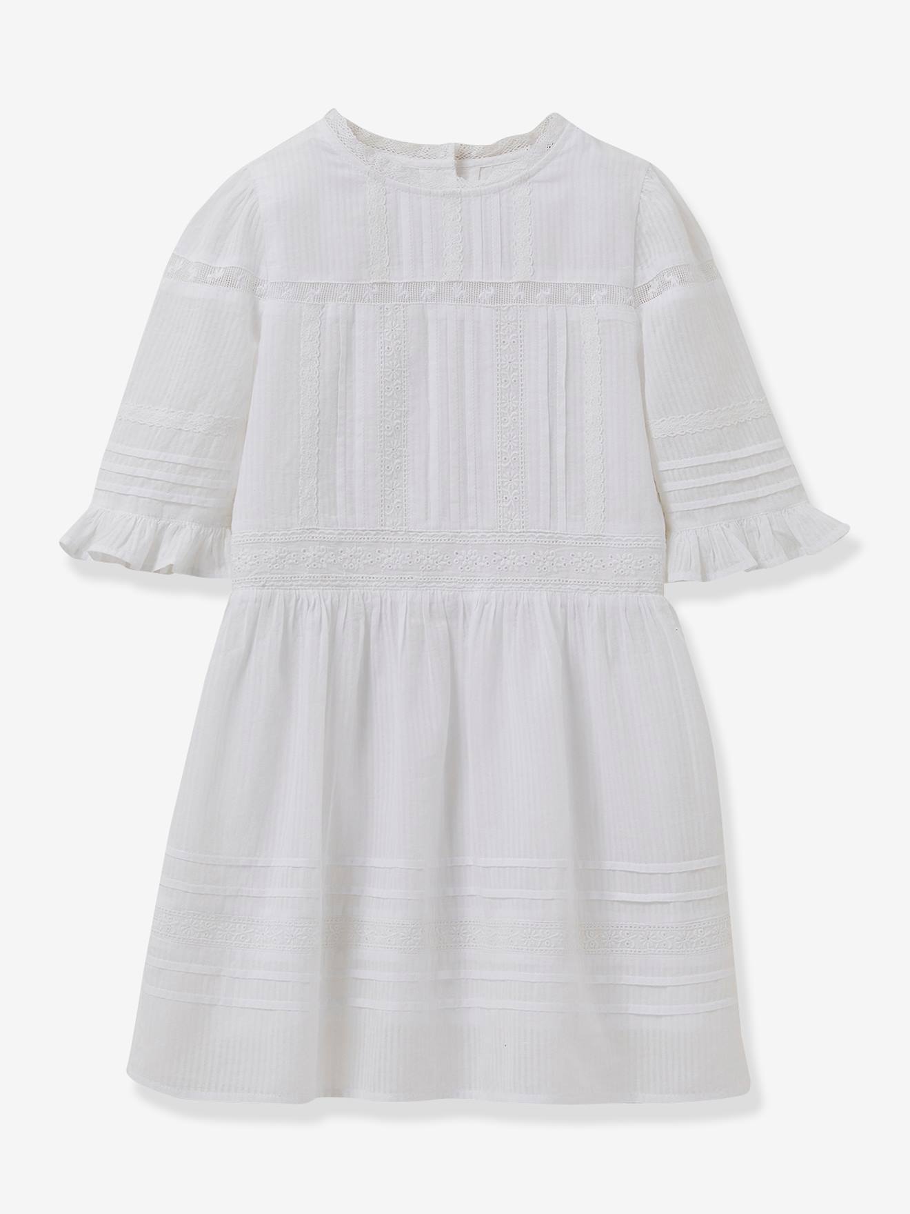 Robe Lisy fille collection fêtes et mariages blanc