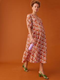 Vêtements de grossesse-Robe longue grossesse esprit bohème