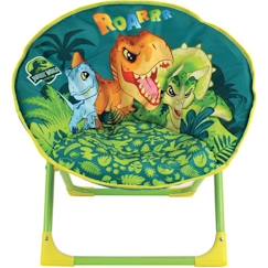 Chambre et rangement-Chambre-Chaise, tabouret, fauteuil-FUN HOUSE JURASSIC WORLD Siege lune dinosaures - Pliable - H.47 x l.54 x P.42 cm - Pour enfant