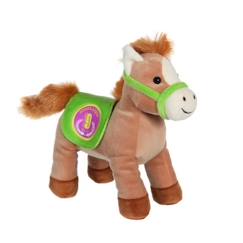 Jouet-Gipsy Toys - Race Poneez Sonore n°9 - 22cm - Marron Dossard Vert