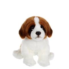 Jouet-Gipsy Toys - Chien Floppy Assis - Saint Bernard - 25 cm - Marron & Blanc