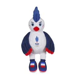 Gipsy Toys - Coq Peluche - Equipe de France Olympique - Peluche Officielle Sous Licence - 24 cm assis  - vertbaudet enfant