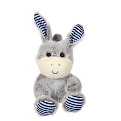 Jouet-Gipsy Toys - Les marinières - Âne - 15 cm - Gris Rayures Bleues