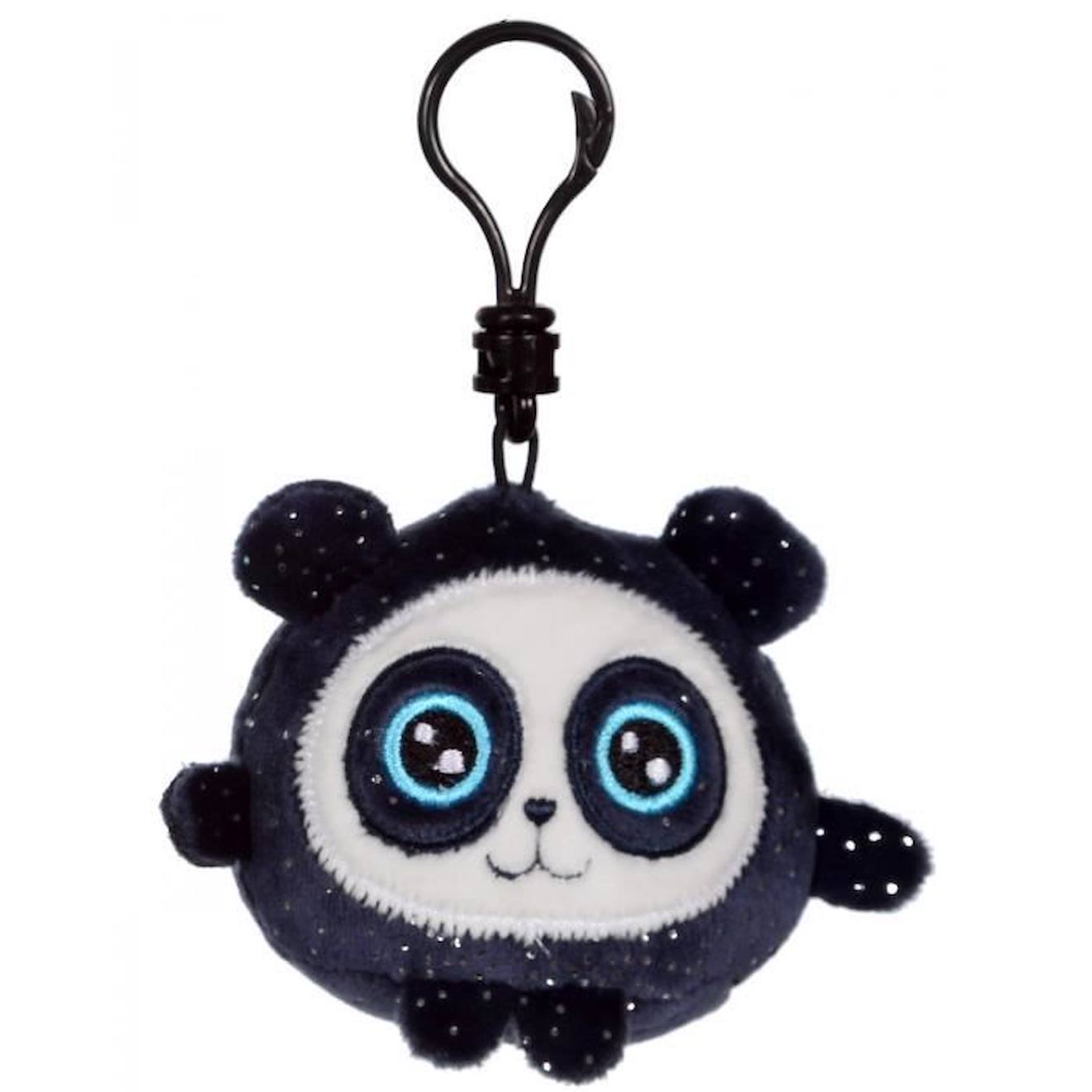 Gipsy Toys - Porte-clés - Squishimals Sparkle Porte-clés - Panda Vooky - 8 Cm - Noir Noir