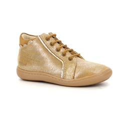 Chaussures-Chaussures fille 23-38-Boots, bottines-KICKERS Bottillons Kickpinns beige