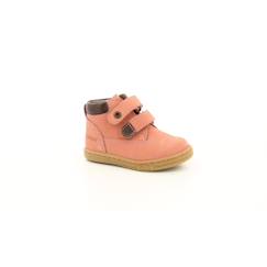 Chaussures-Chaussures fille 23-38-Boots, bottines-KICKERS Bottillons Tackeasy rose