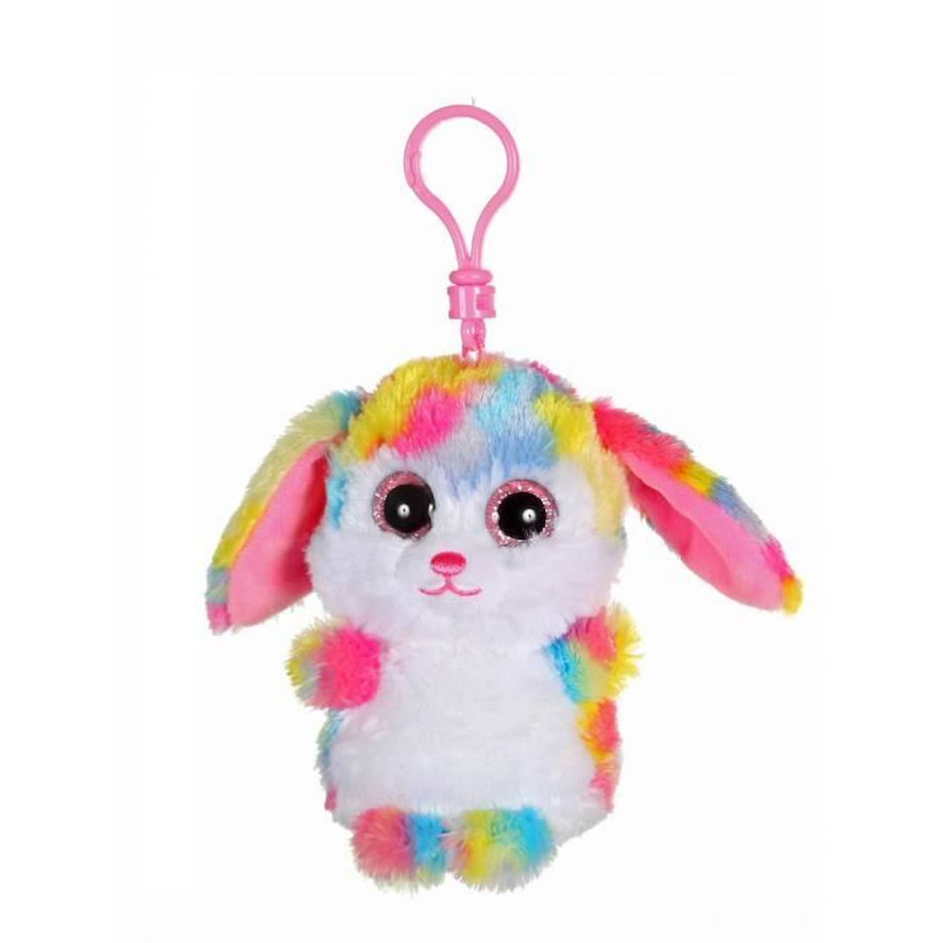 Gipsy Toys - Porte-clés - Brilloo Friends - Lapin Troody - 9 Cm - Rose & Jaune Rose