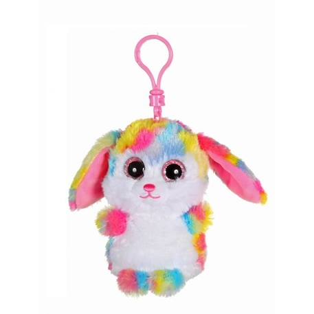 Fille-Gipsy Toys - Porte-clés - Brilloo Friends - Lapin Troody - 9 cm  - Rose & Jaune