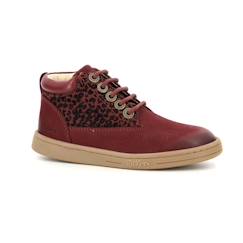 Chaussures-Chaussures fille 23-38-Boots, bottines-KICKERS Bottillons Tackland bordeaux