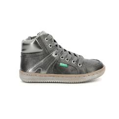 Chaussures-Chaussures fille 23-38-Baskets hautes - KICKERS - Lowell - Gris - Fille