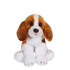 Jouet-Gipsy Toys - Chien Cavalier King Charles Floppipup - - 22 cm - Roux et Blanc