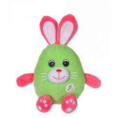Jouet-Premier âge-Peluches-Gipsy Toys - Funny Eggs Sonores - 15 cm - Lapin Vert & Rose