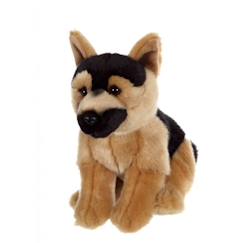 Jouet-Gipsy Toys - Chien Floppy Assis - Berger Allemand - 25 cm - Marron & Noir